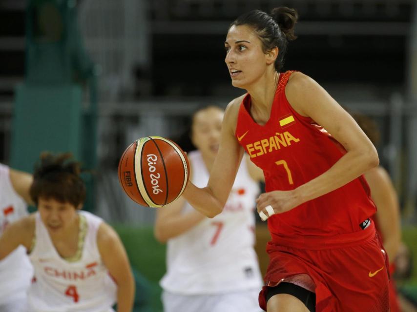 Alba Torrens en el partido contra China.