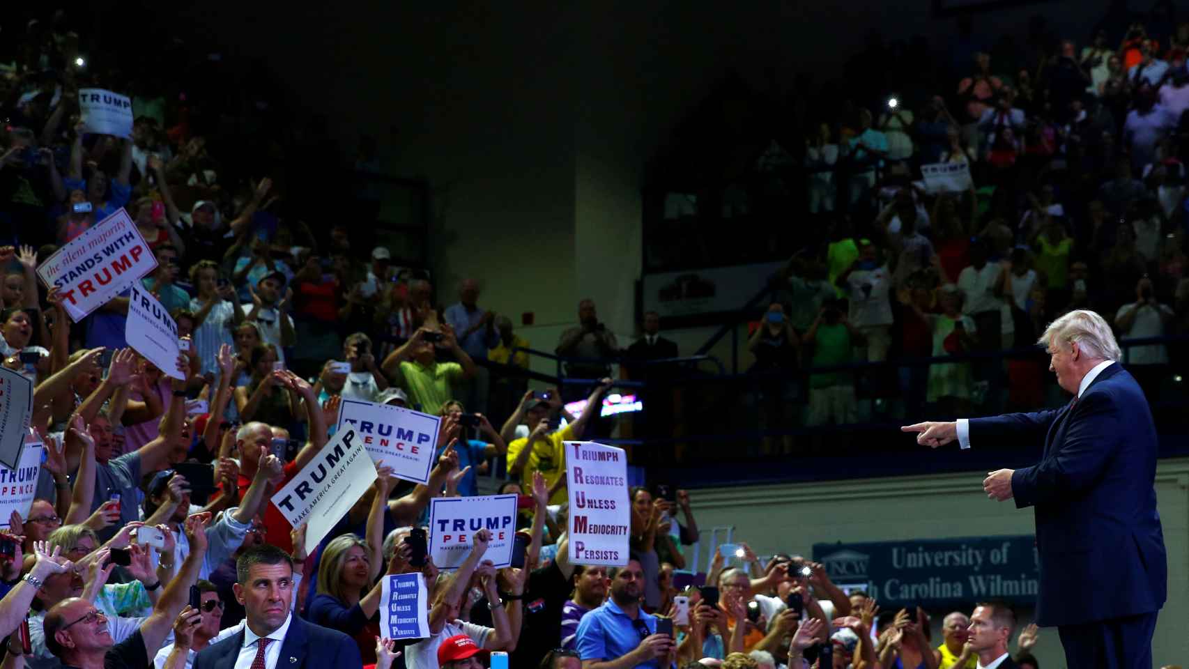 Donald Trump, durante un mitin con sus seguidores en Carolina del Norte.