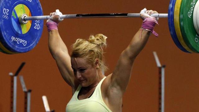 Lidia Valentín, en un entrenamiento en Rio.