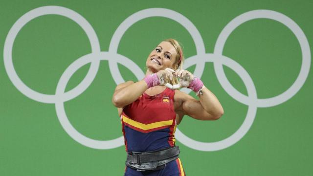 Lidia Valentín durante la competición en Río.