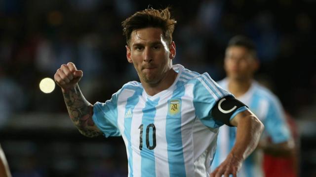 Messi, con la selección argentina.