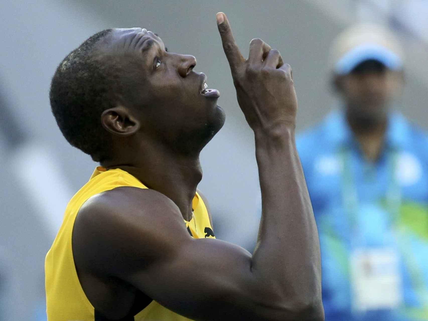 Bolt, antes de las series de 100 en Río.