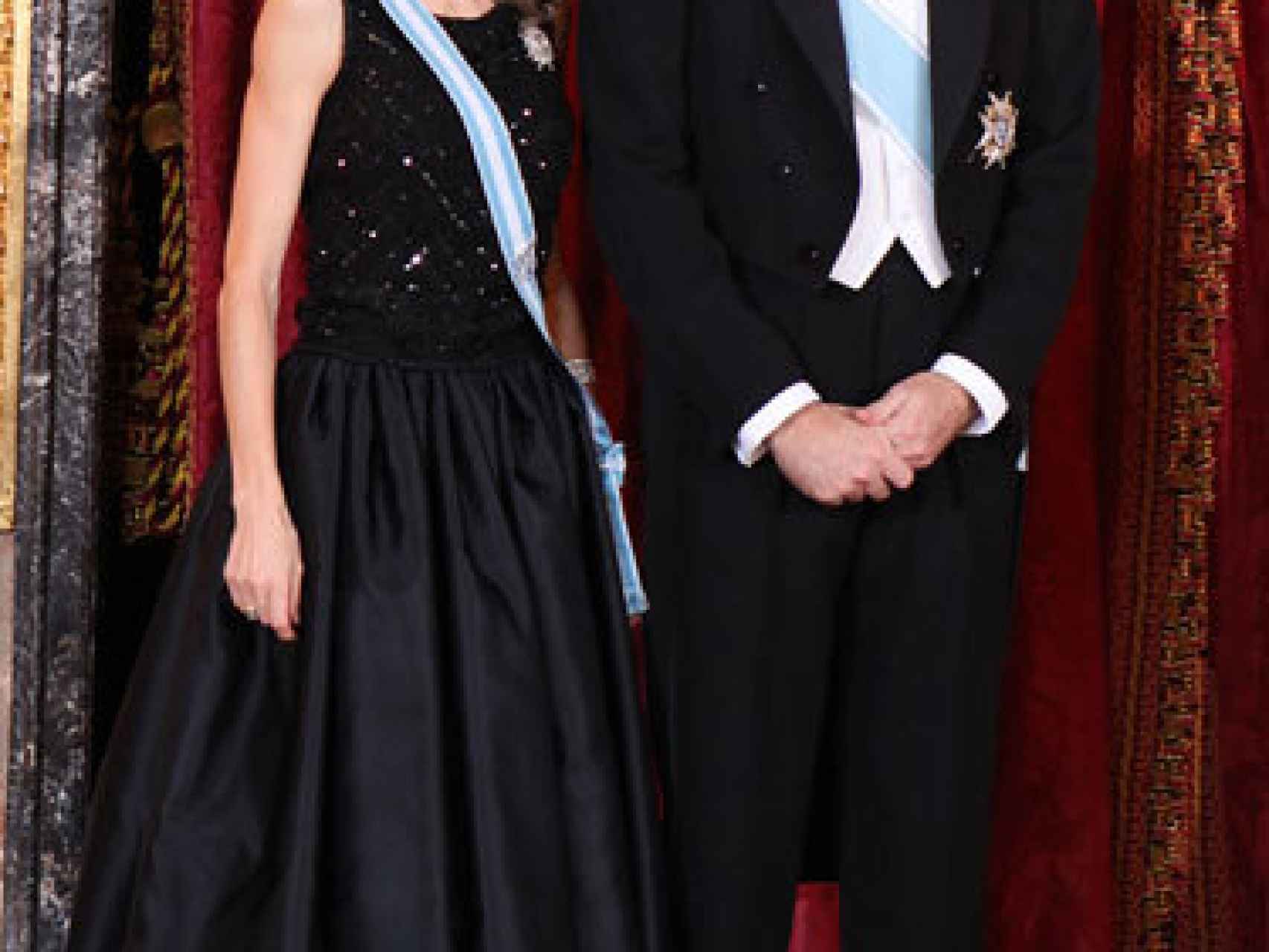 Felipe y Letizia, en la recepción al presidente de Rusia.