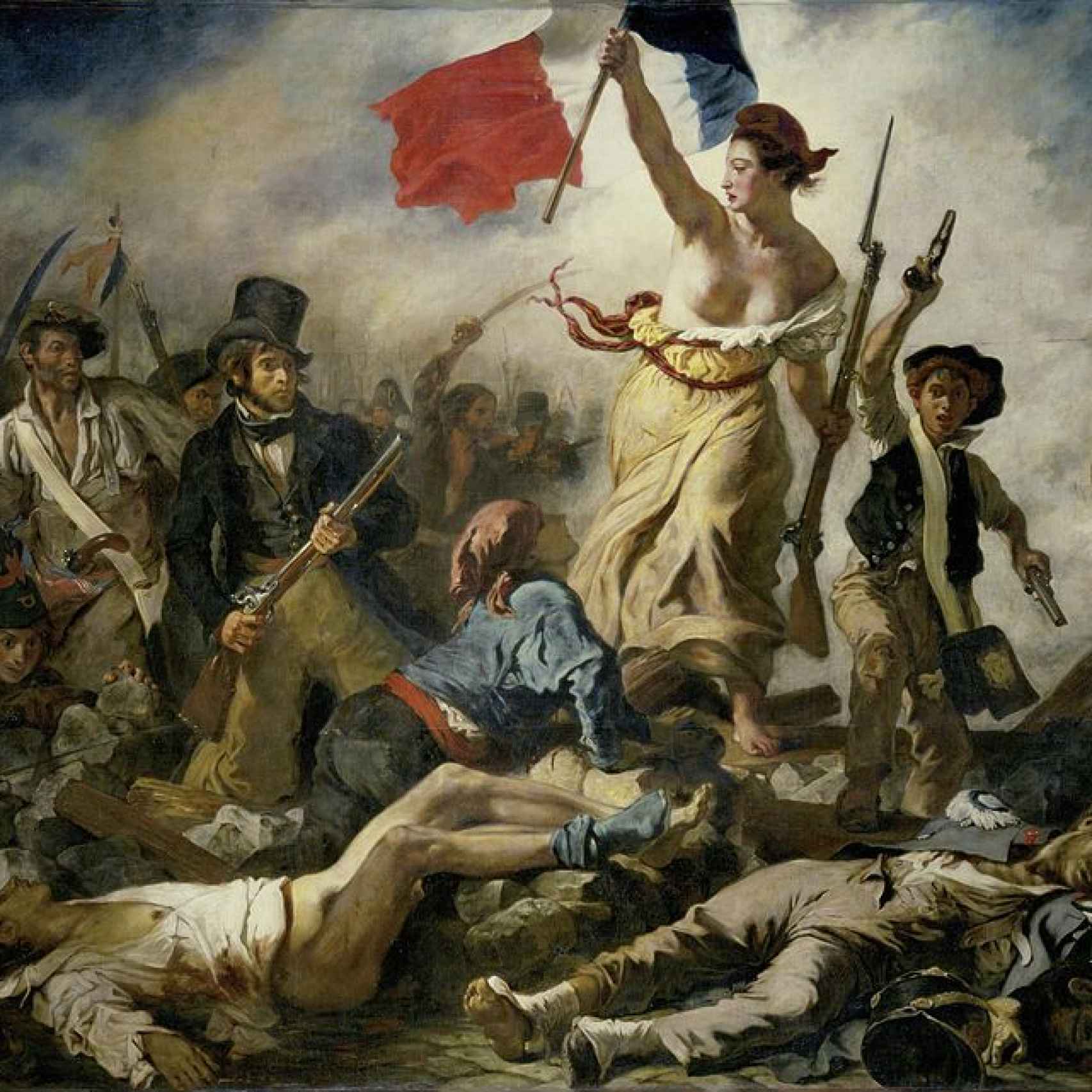 La libertad guiando al pueblo, de Eugène Delacroix, en el Louvre.