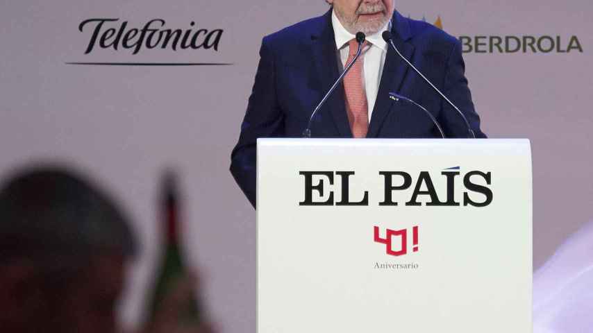 Juan Luis Cebrián en celebración de los 40 años de El País.