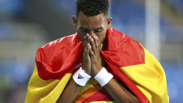 Orlando Ortega, tras ganar la plata en los 110 metros valla.