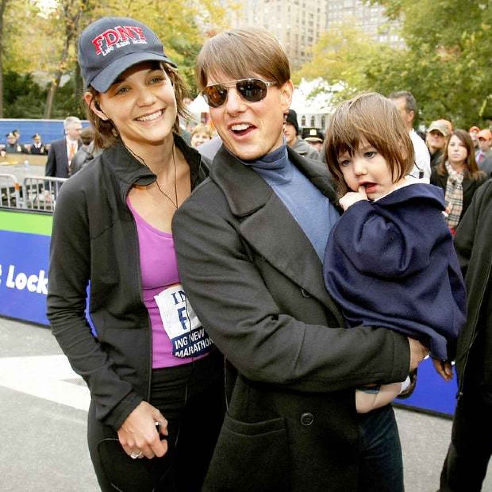 Katie Holmes cuando formaba una familia feliz junto al actor y su hija