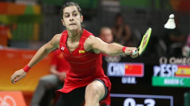 Carolina Marín, durante las semifinales.