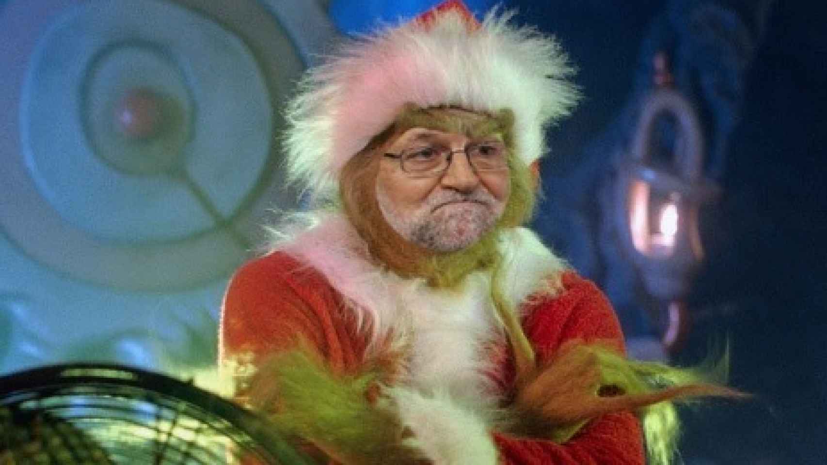 Rajoy caracterizado de Papá Noel.