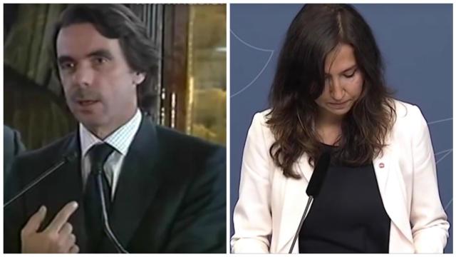 Aznar a la izquierda y Aída a la derecha