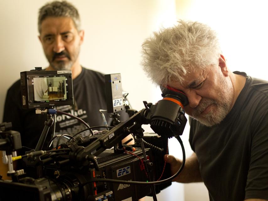 Almodóvar en el rodaje de Julieta.