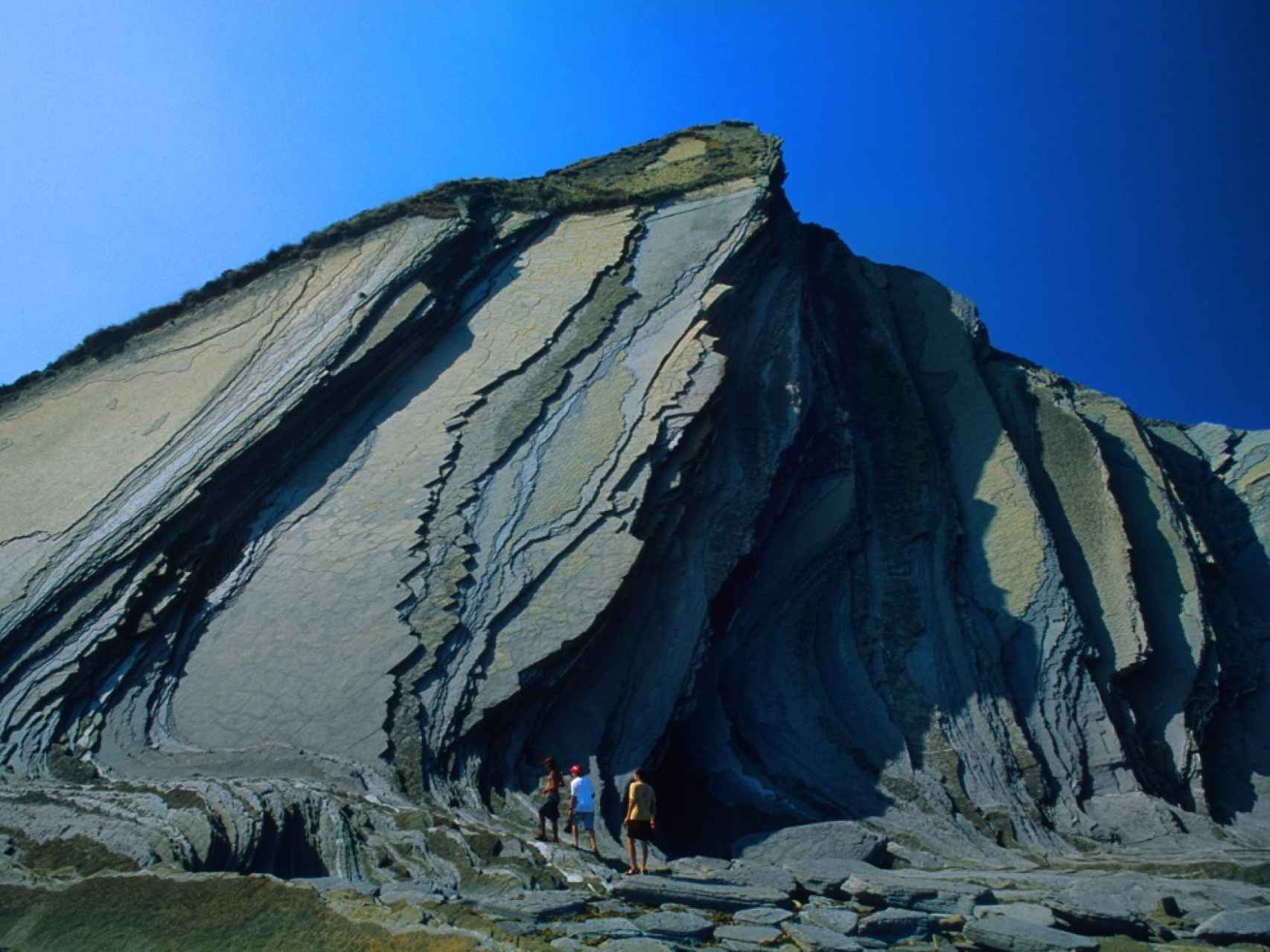 Imagen del espectacular Geoparque de la Costa Vasca.
