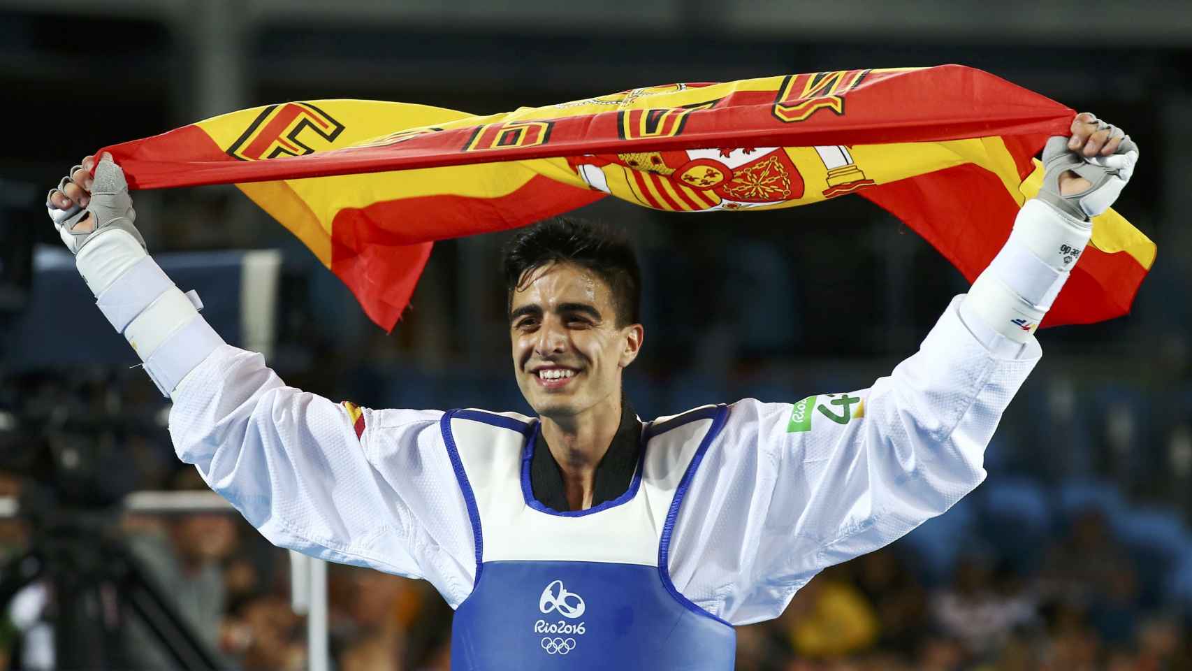 Joel González tras su bronce en taekwondo.