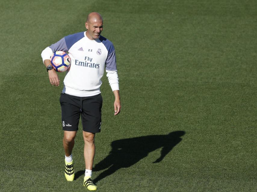 Zinedine Zidane, durante un entrenamiento.