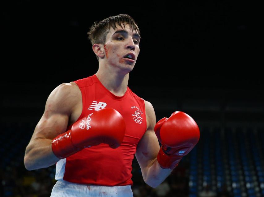 Michael Conlan durante los cuartos de final olímpicos.