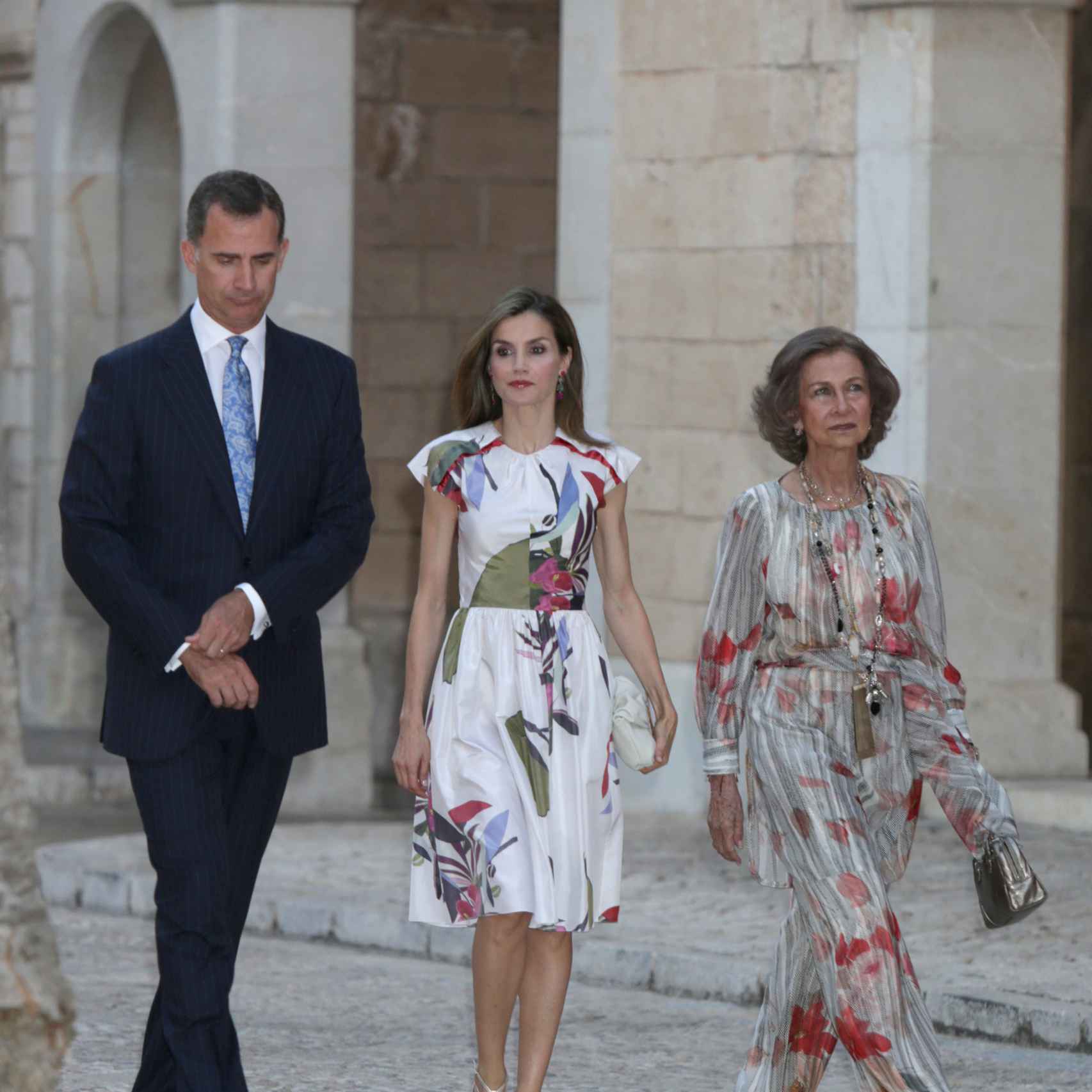 Felipe VI y Letizia junto a la reina emérita Sofía