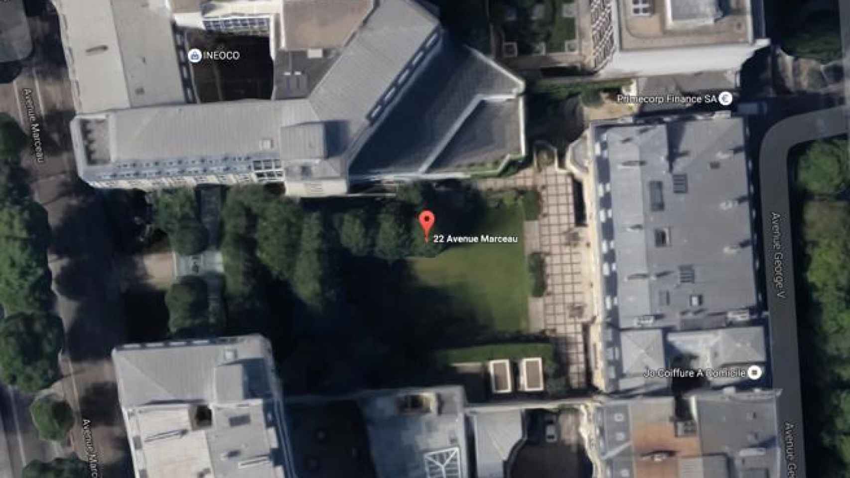 Imagen de la embajada española en París. Google Maps