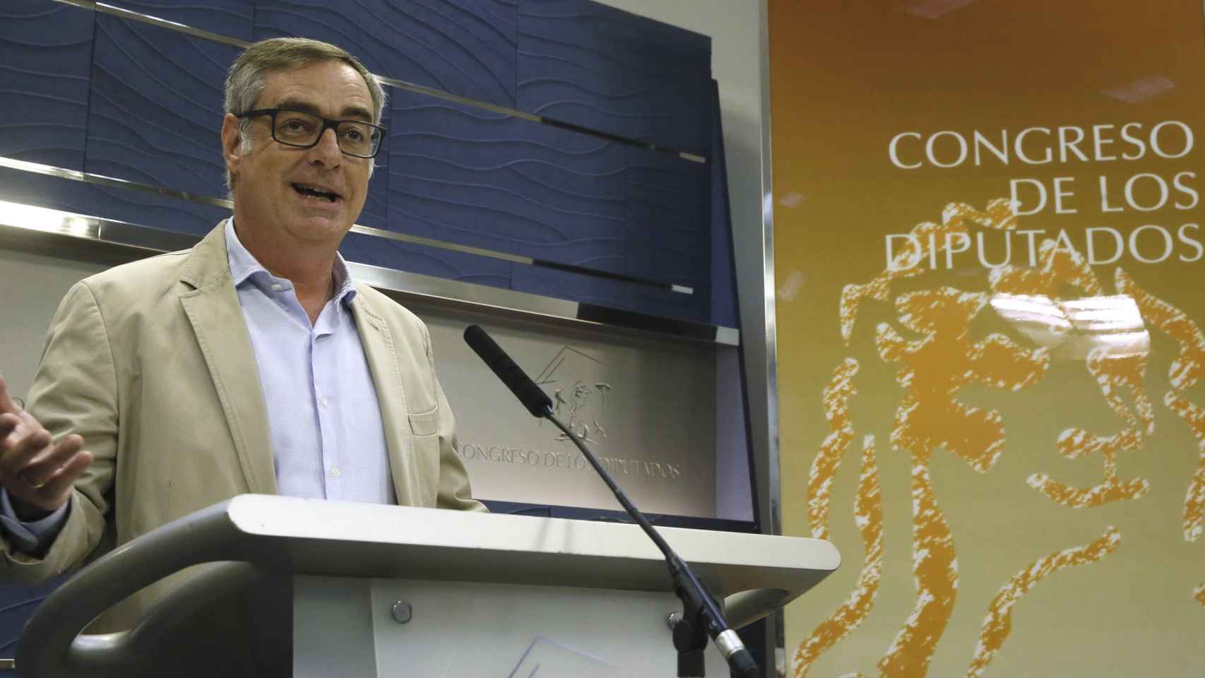 El vicesecretario general de Ciudadanos, José Manuel Villegas, en la rueda de prensa de hoy
