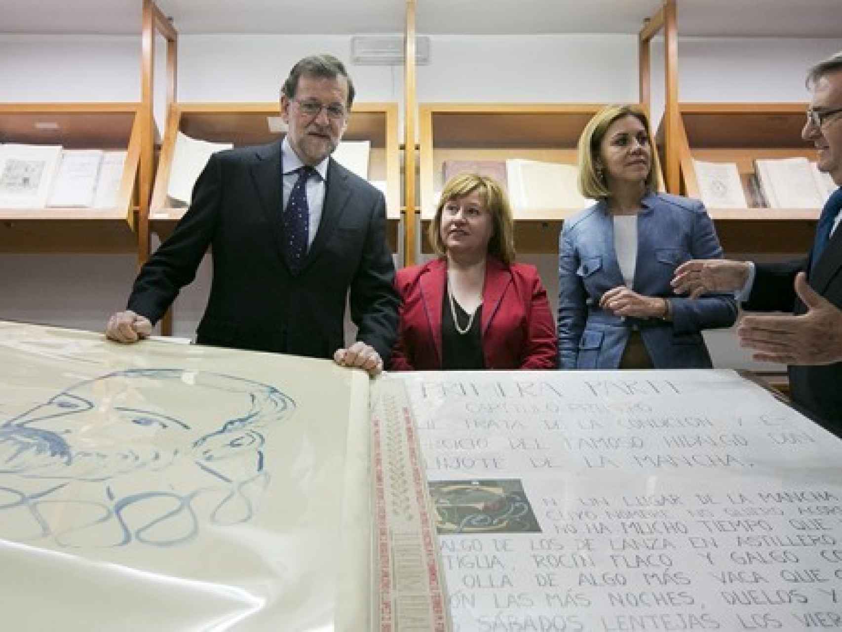 Mariano Rajoy visita el Museo Centro Cervantino de El Toboso.
