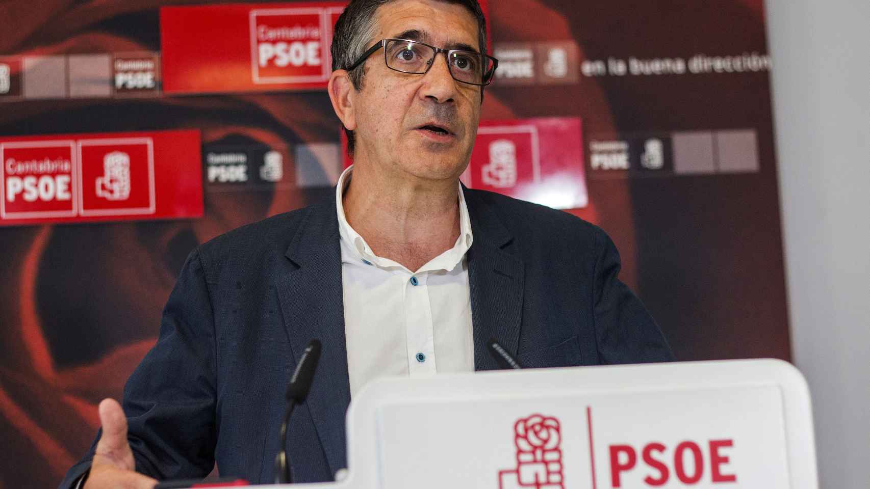 El secretario de Acción Política y Ciudadanía, Patxi López, tras la reunión del PSOE de este sábado en Santander.