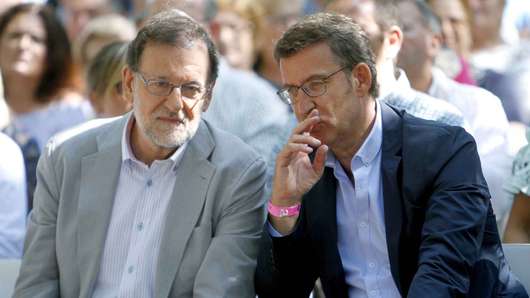Rajoy y Feijóo en un acto reciente en tierras gallegas.