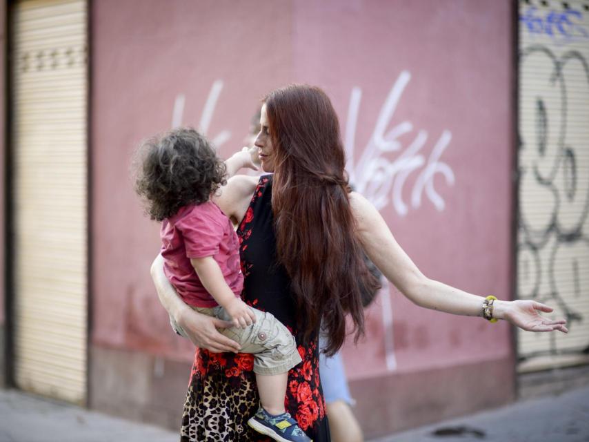 María con su segundo hijo, Tristán