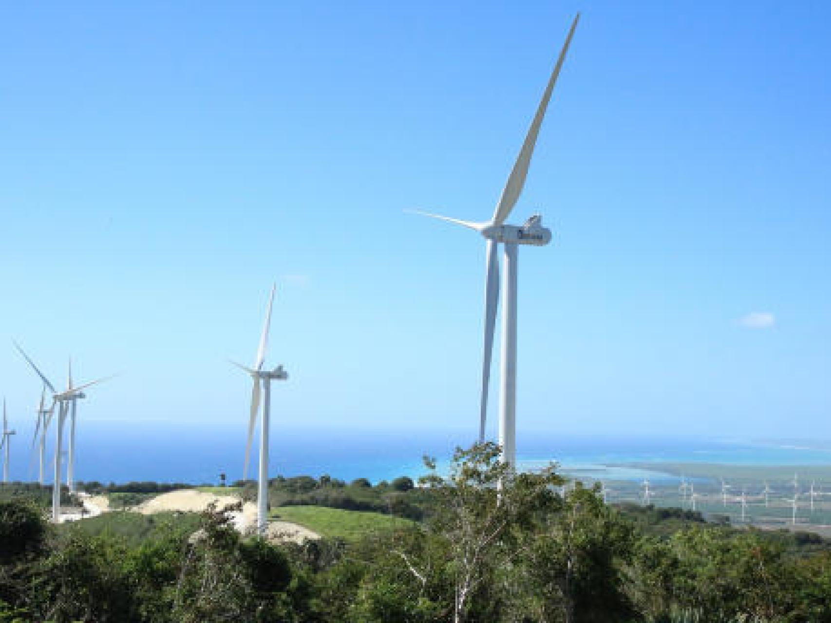 Imagen de un parque eólico.