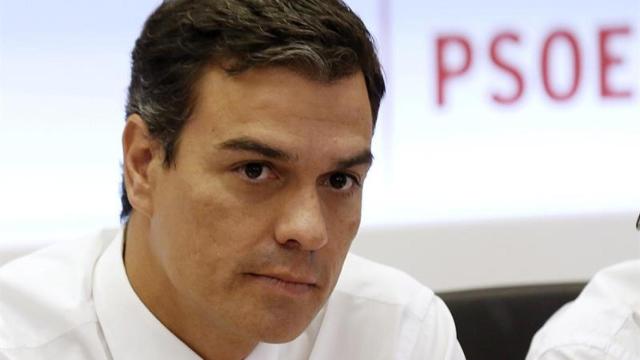 Pedro Sánchez en la reunión de la Ejecutiva Federal del PSOE.