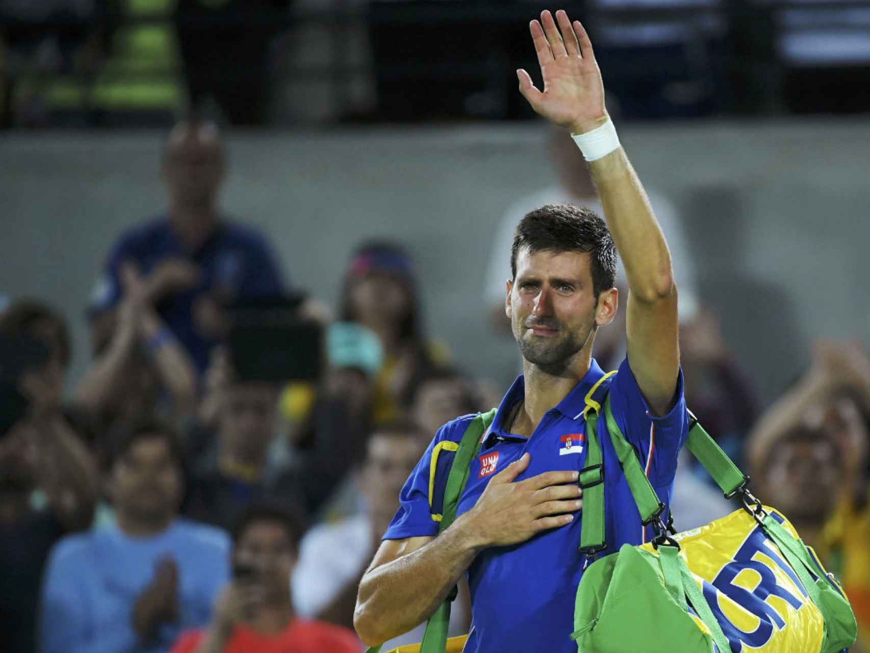 Novak Djokovic, después de perder su partido ante Del Potro en Río de Janeiro.