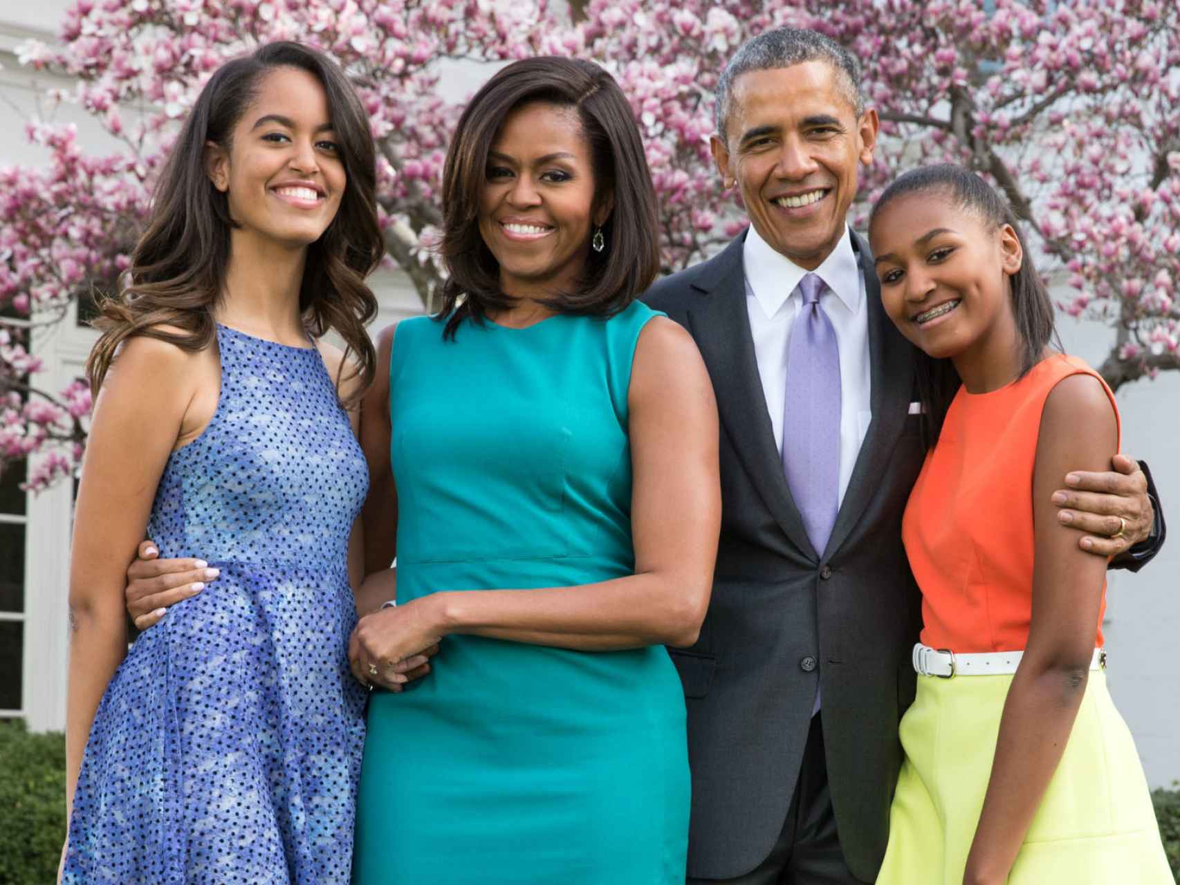 La familia Obama al completo