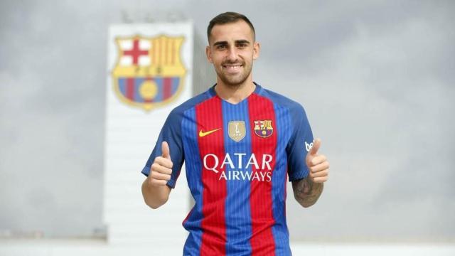 Paco Alcácer en la Ciudad Deportiva Joan Gamper.