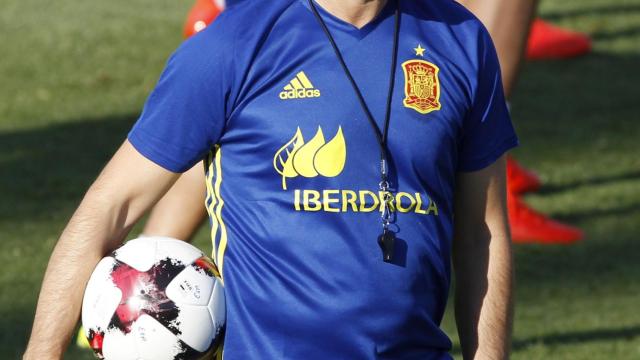 Lopetegui, durante un entrenamiento.