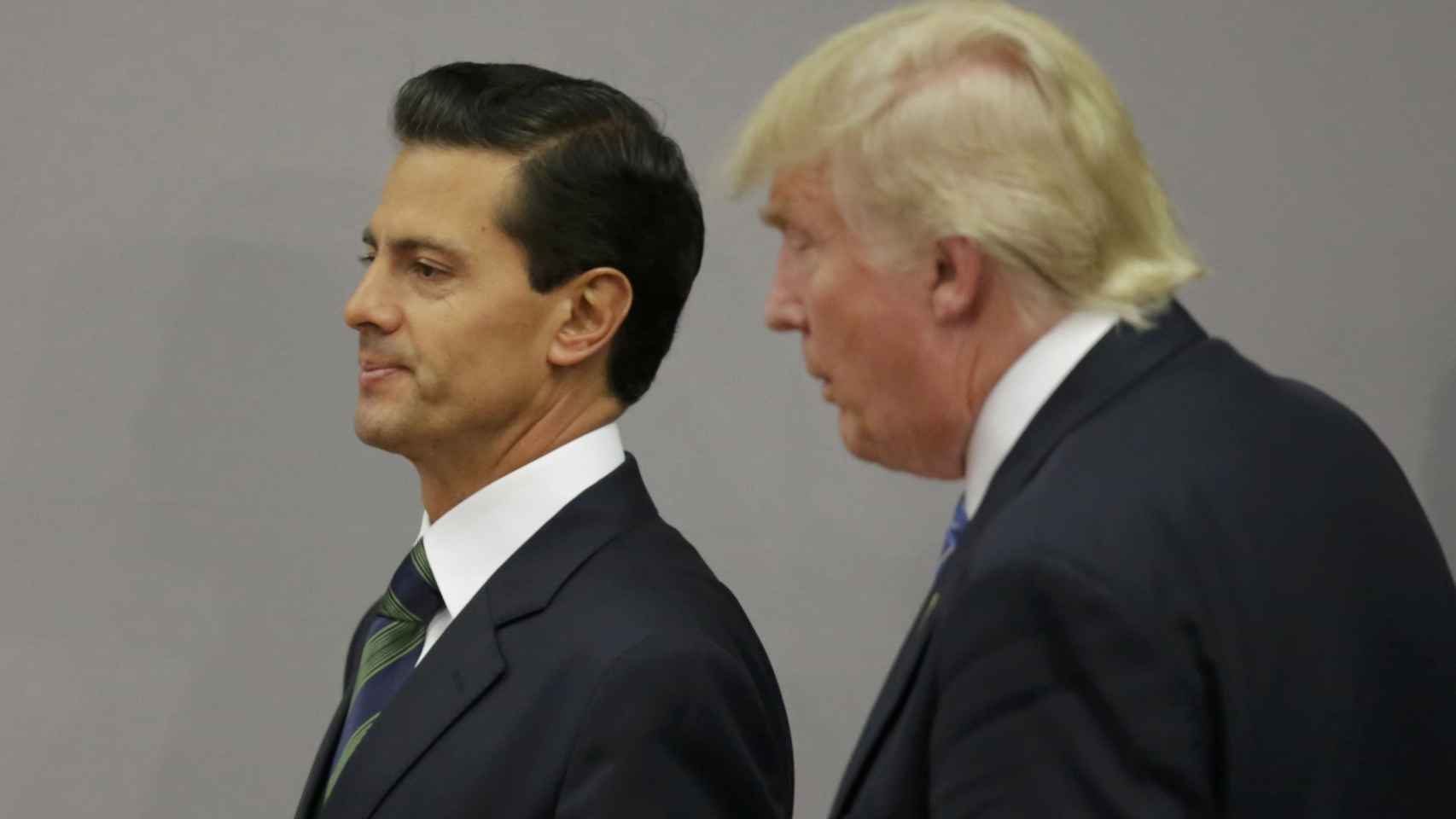 El presidente de México, Peña Nieto,  junto al candidato republicano Donald Trump.
