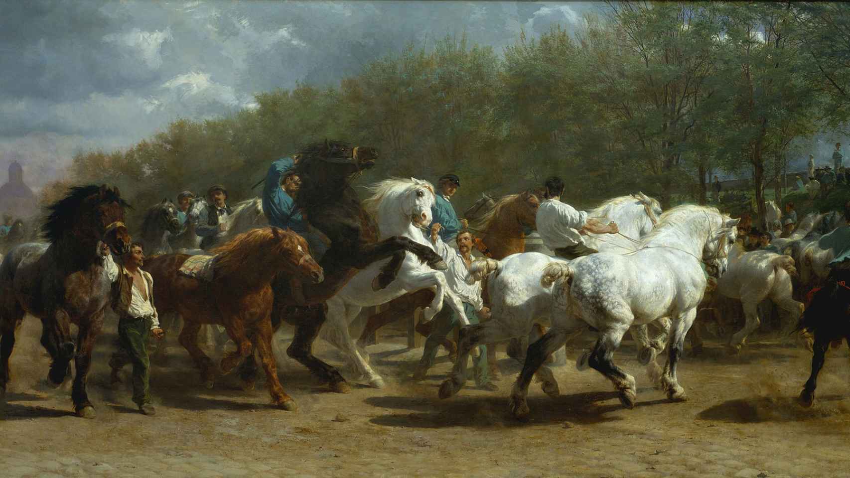 La feria de caballos, pintado en 1853, actualmente está en el Metropolitan Museum of Art.