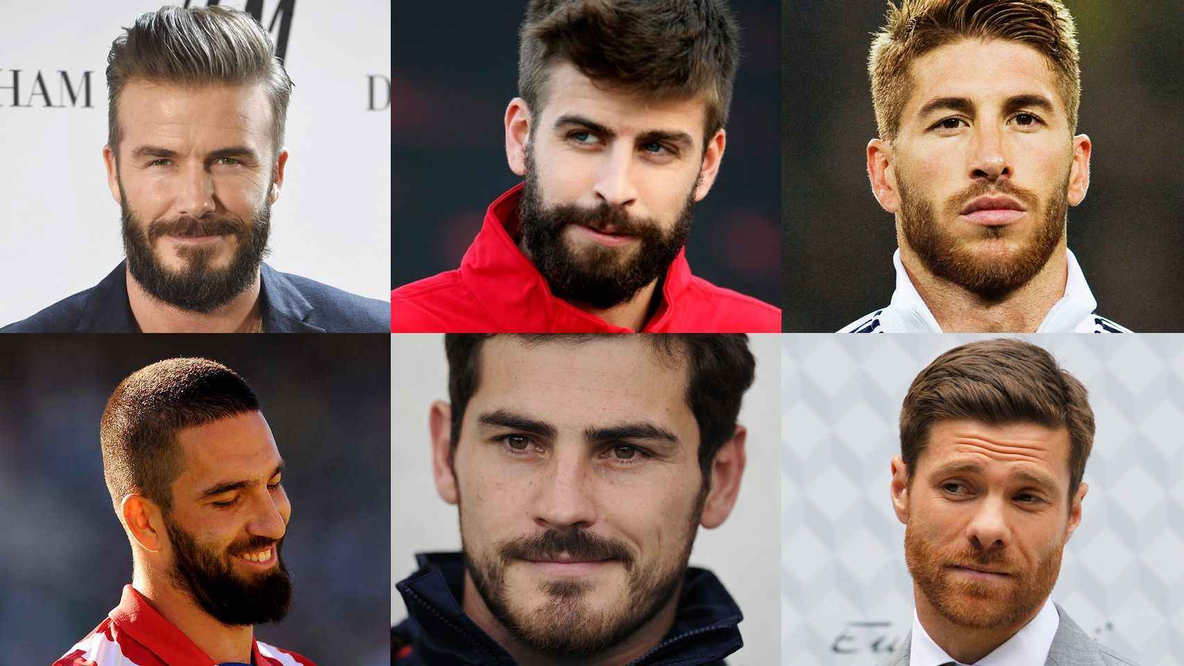 David Beckham, Arda Turan, Gerard Piqué, Iker Casillas, Sergio Ramos y Xabi Alonso.