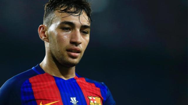 Munir, tras un partido con el Barcelona.