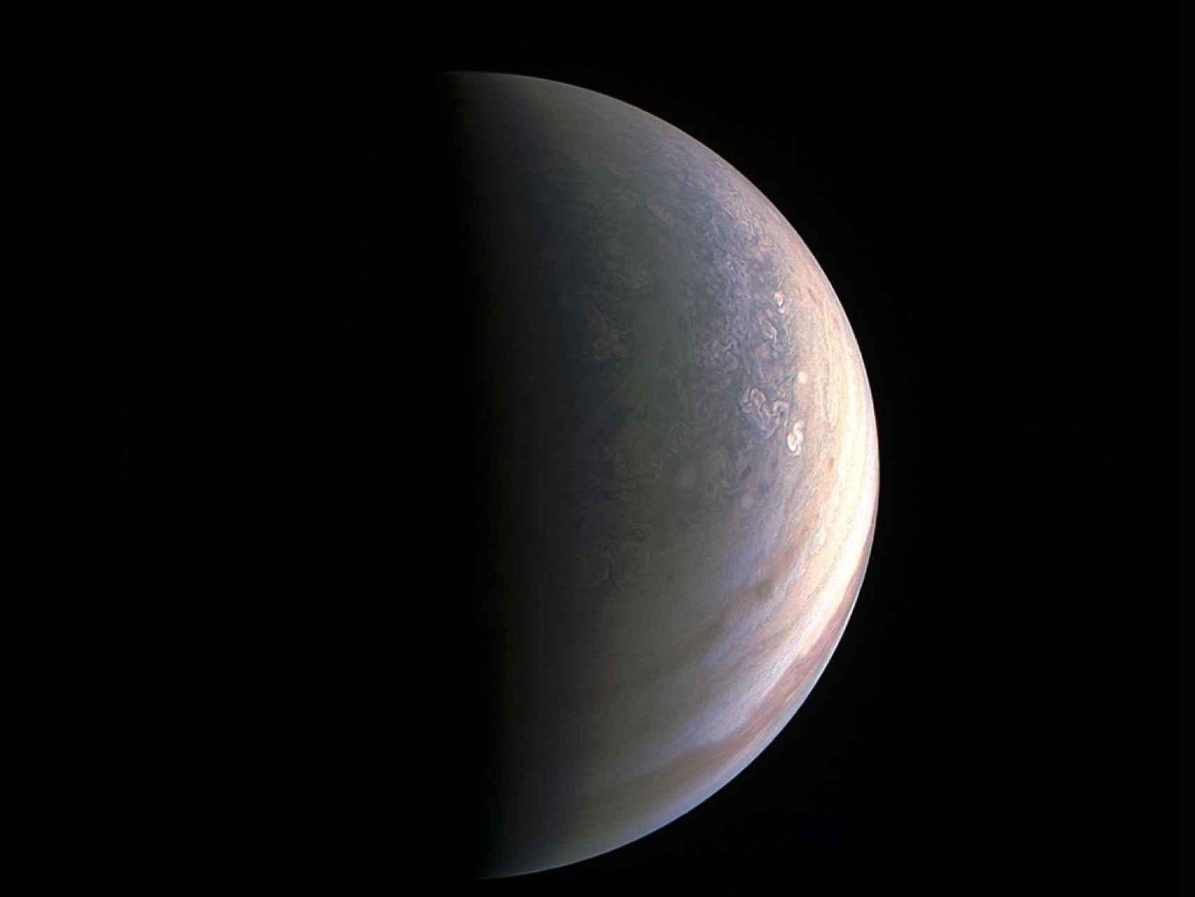 El polo norte de Júpiter.
