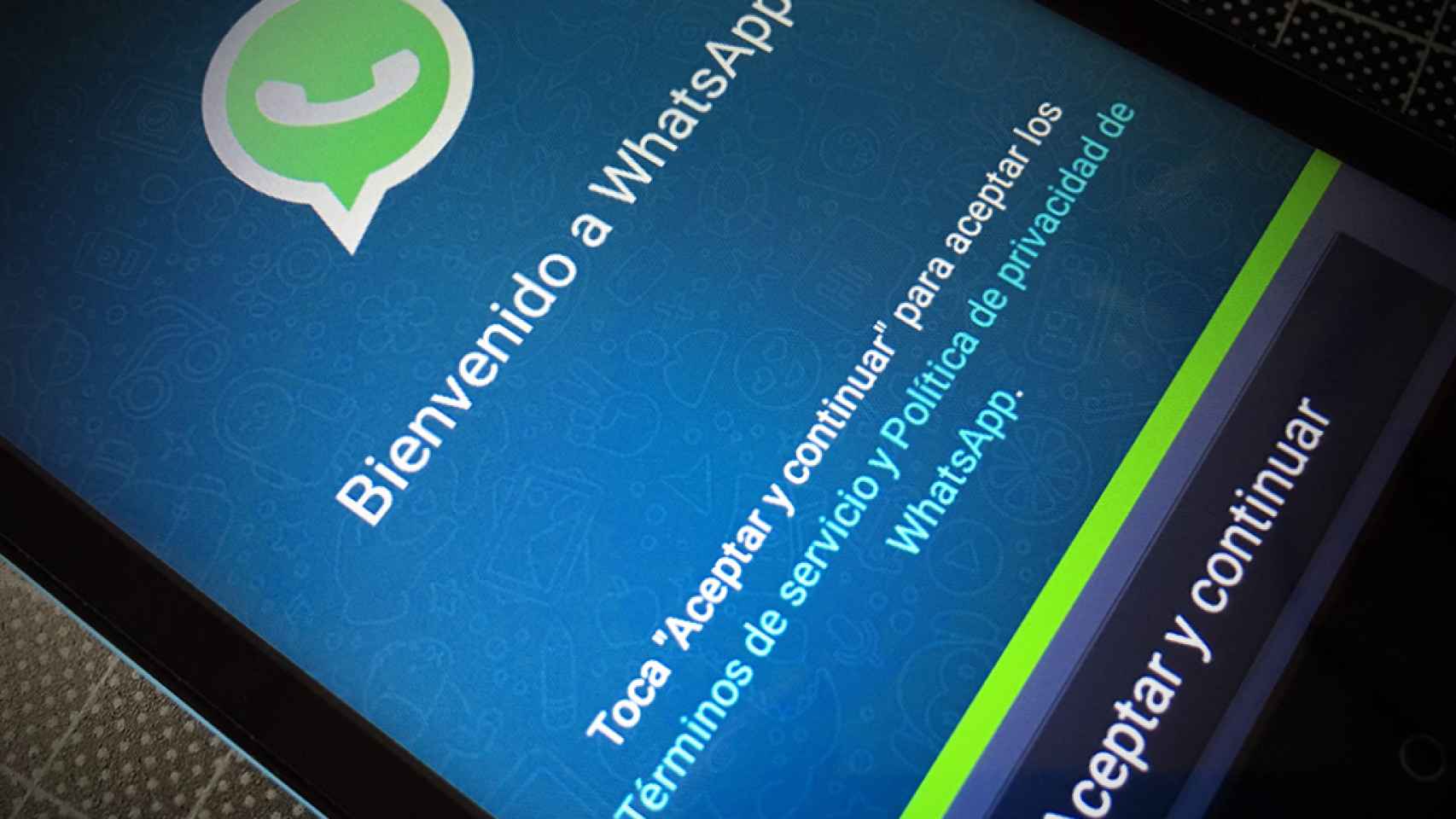 Pantallazo de la actualización de WhatsApp