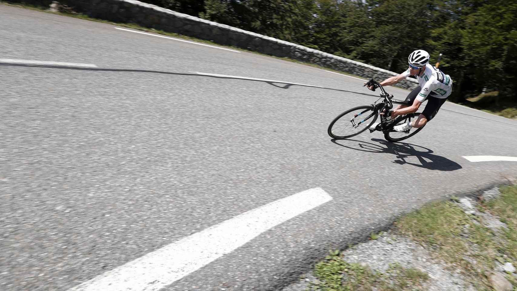 Chris Froome durante la etapa reina de La Vuelta en el Aubisque.