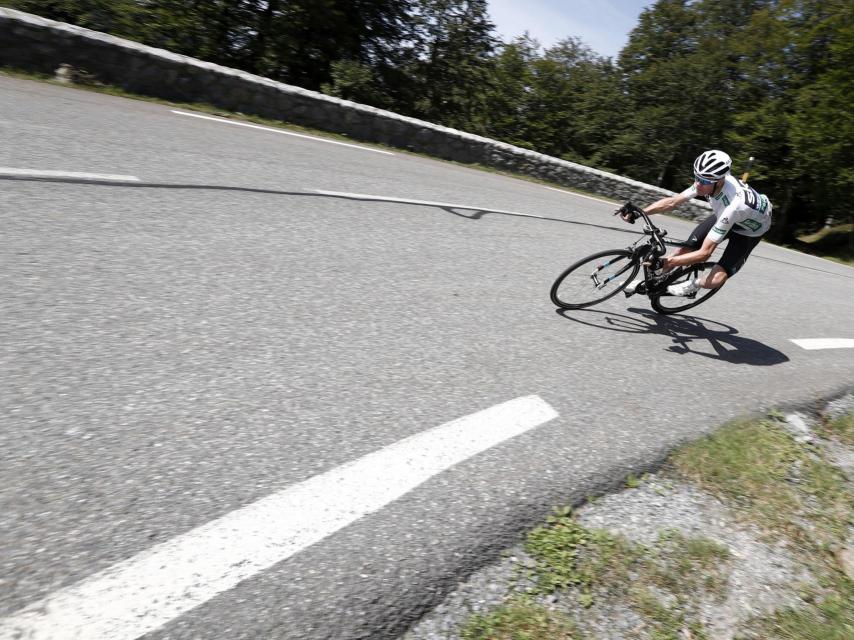 Chris Froome durante la etapa reina de La Vuelta en el Aubisque.