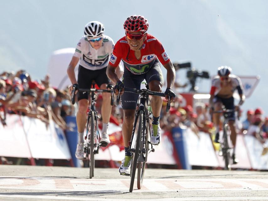 Quintana y Froome a su llegada a meta este sábado.