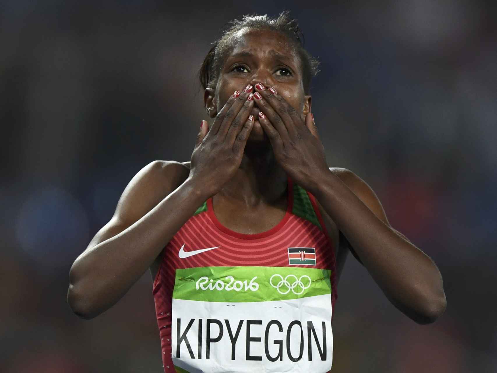 Faith Kipyegon, tras ganar la final del 1.500 en Río.