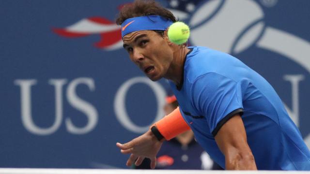 Nadal, durante el partido