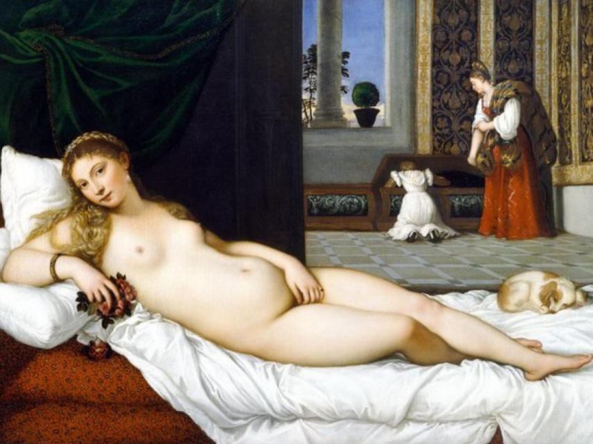 Venus de Urbino, de Tiziano, 1538: una mano más juguetona que la de Hans Holbein.