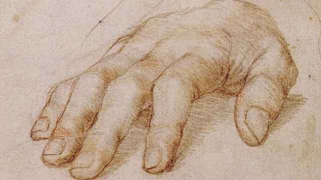 La mano de Erasmo de Rotterdam dibujada por Hans Holbein.