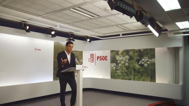 No es habitual, pero este lunes sucedió: Sánchez compareció tras la Ejecutiva del PSOE.