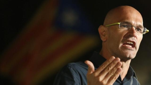 Raül Romeva durante un mitin de Junts pel Sí