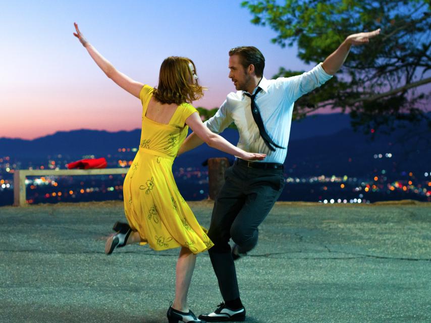 Ryan Gosling y Emma Stone en La la land.