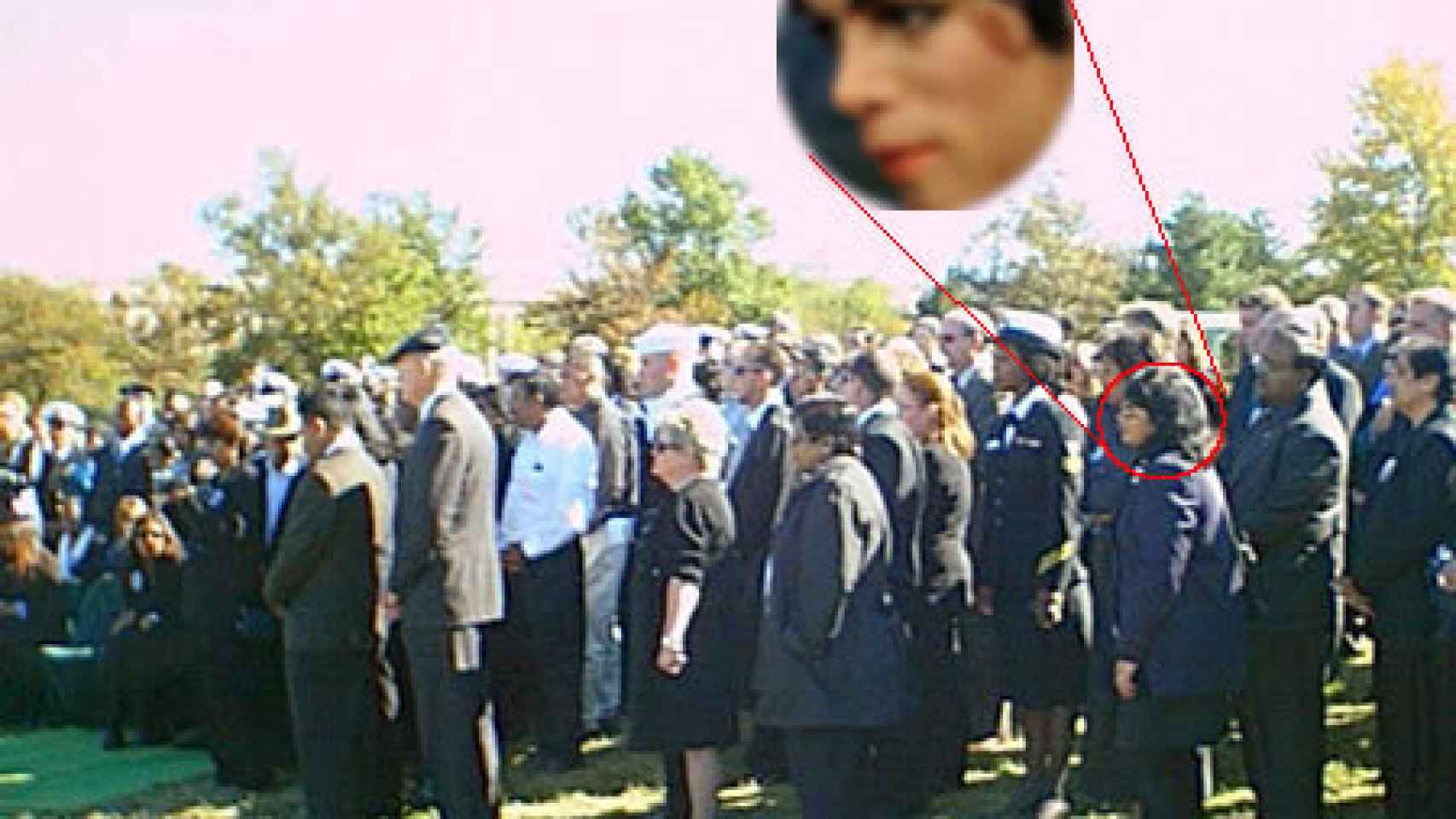 Imagen del funeral donde supuestamente se aparecía Jackson