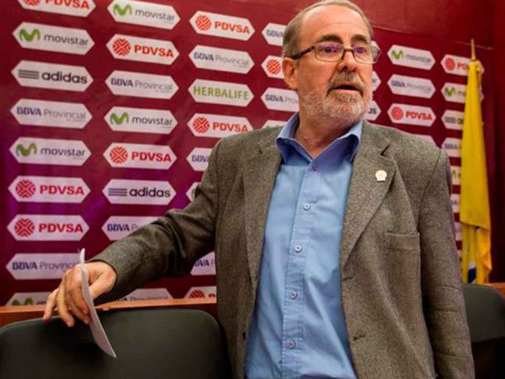 Laureano González, presidente de la Federación Venezolana de Fútbol.